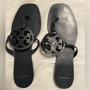 Tory Burch Square Toe Miller Sandal in Navy